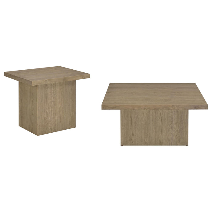 Eldridge - Coffee Table Set With Chunky Square Tops Furniture Max