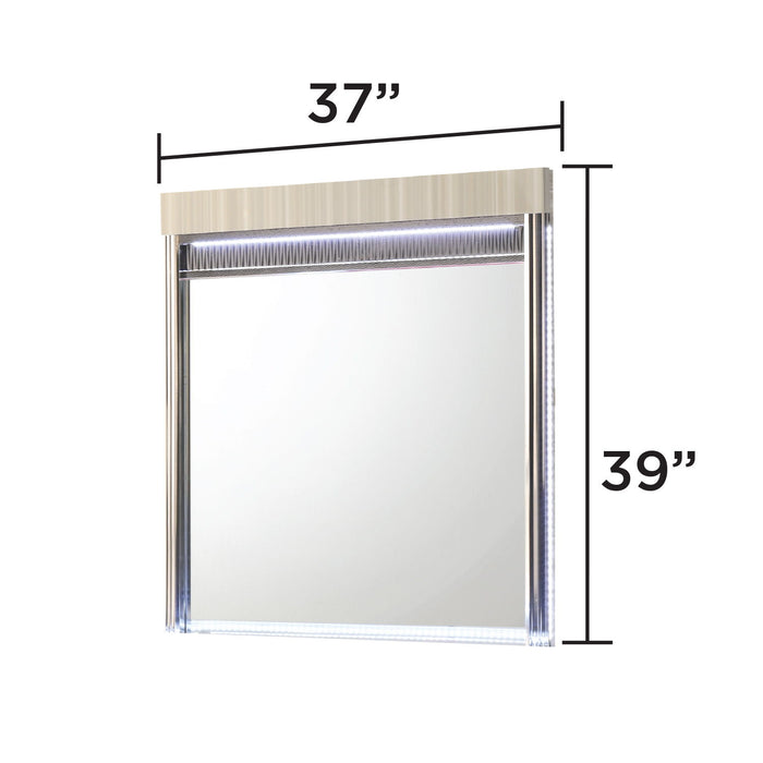 Leonor - Mirror With LED Light Frame - Gray Matrix Furniture Group
