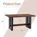 Compact Dining Table - Walnut / Black Home Essentials