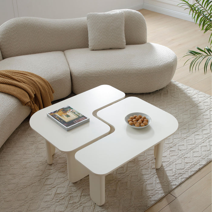 L-Shape Coffee Table For Living Room Home Essentials