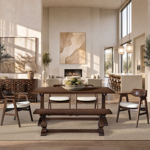 Whitmore - Trestle Dining Table - Dark Brown Jennifer Taylor Home