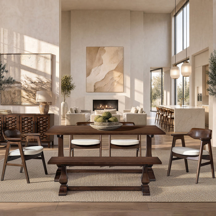 Whitmore - Trestle Dining Table - Dark Brown Jennifer Taylor Home