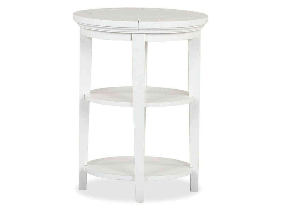 Heron Cove - Round Accent End Table - Chalk White Magnussen Furniture