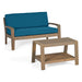 2 Piece Outdoor Conversation Set (Loveseat & Coffee Table With Water-Resistant Cushions) Noble House