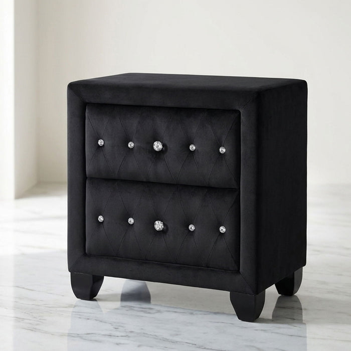 Sophia - 2 Drawer Upholstered Nightstand Matrix Furniture Group