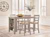 Harperfeld - 5 Pc. - Dining Table And 4 Barstools - Natural / Gray Signature Design by Ashley®