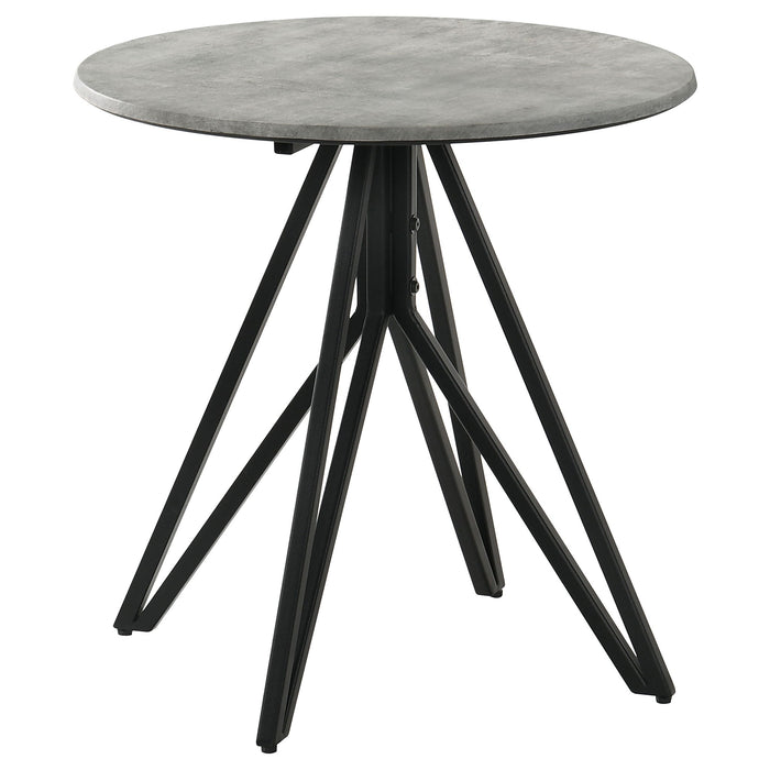 Hadi - Round End Industrial Design With Round Shape - Gray Furniture Max