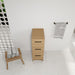Slim Freestanding Bathroom Storage Cabinet, 3 Drawers - Light Oak Home Essentials