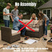 6 Seater Rattan Wicker Outdoor Lounge Set With Cushions - Gray Mix LSI Patio Furniture