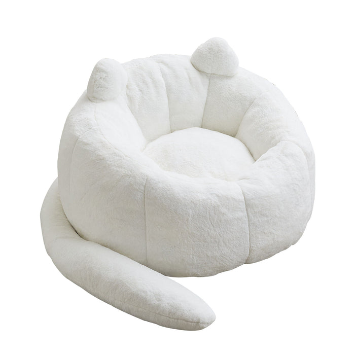 Cat Shaped Bean Bag Sofa With Long Tail Home Essentials