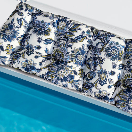 Outdoor Bench Cushions With Secure Tie Down Straps - Blue / Multi Daily Nest