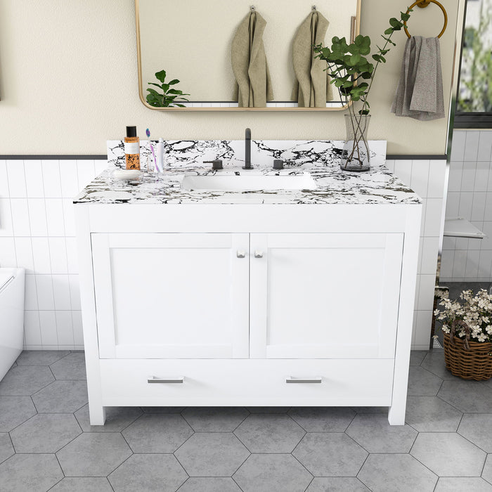 Bathroom Vanity With Storage - White