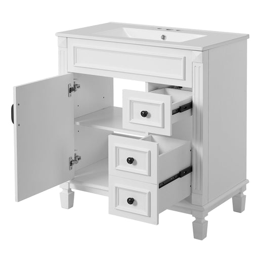 Bathroom Vanity With Sink, Cabinet With 2 Drawers And Adjustable Shelf Hearth and Haven