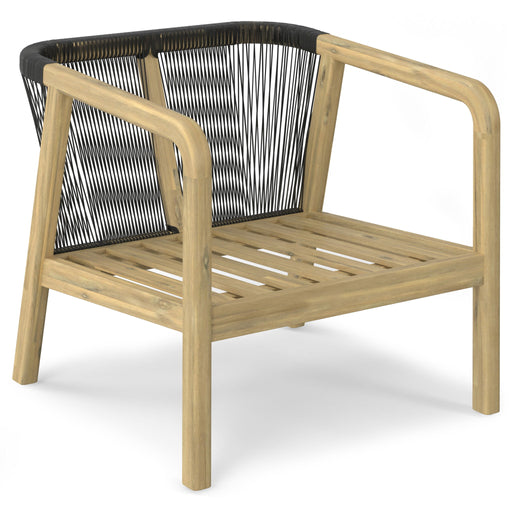 Palmetto - Outdoor Conversation Chair (Set of 2) - Stone Gray Simpli-Home