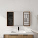 43.5" Mirror Cabinet With Storage, Wall Mounted Medicine Cabinet Frame With Shelves - Imitative Oak Home Essentials