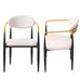 Modern Upholstered Dining Chair With Accented Armrests (Set of 2) Home Essentials