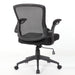 Office Chair & Mid Back Design, Adjustable Height And Foldable Armrests - Black Home Essentials