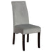 Upholstered Dining Chair Soft Padded Seat And Flared Back Design (Set of 2) - Gray Furniture Max