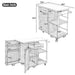 Outdoor Kitchen Island Prep Station With Lockable Wheels, Ample Storage, Towel & Spice Racks Hearth and Haven