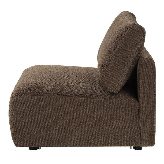 Theodore - Modular Armless Chair - Brown Chenille ACME