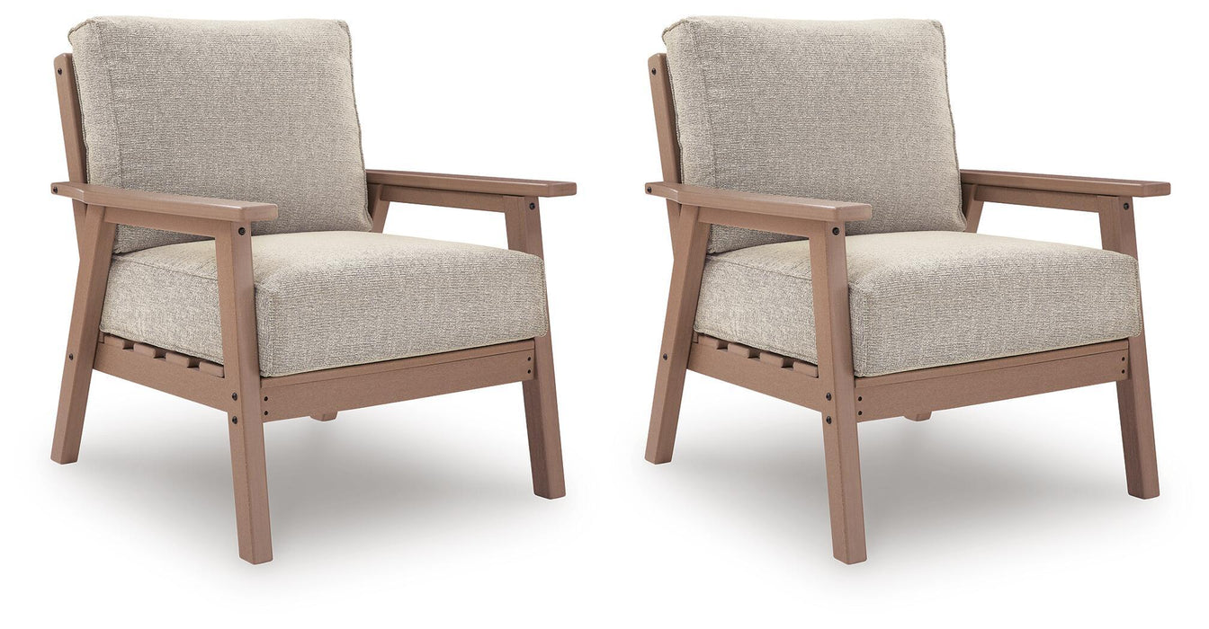 Grover Beach - Lounge Chair With Cushion (Set of 2) - Driftwood Signature Design by Ashley®