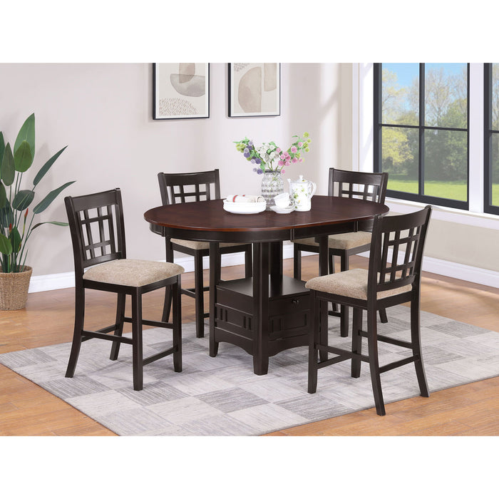 Avonlea - 5 Piece Set With Round Table And Upholstered Chairs - Chestnut Furniture Max