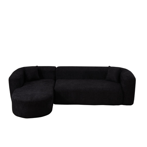 L - Shape Boneless Cloud Couch With 2 Throw Pillows For Living Room Home Essentials