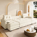 U-Shaped Sleeper Sofa With Pull Out Bed, Removable Armrests & USB Ports For Living Room Home Essentials