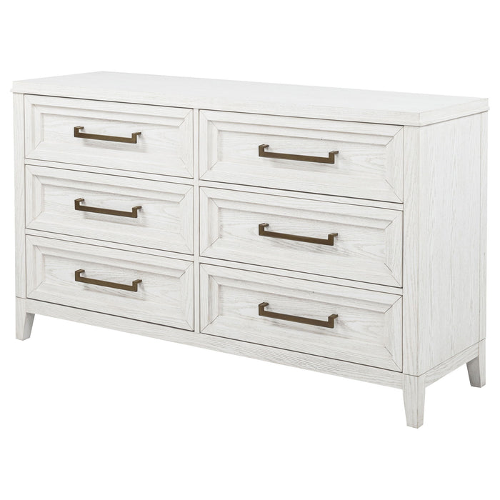Inverness - 6 Drawer Bedroom Dresser - White Furniture Max