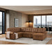 Arm Sectional And Pull Out Bed - Brown Home Essentials