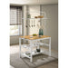 Cowichan - Kitchen Island Counter Table With Pot Rack - White Furniture Max