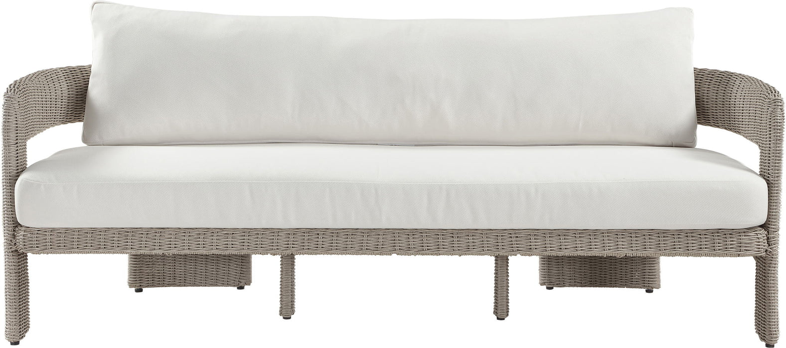 Sandbay - Olefin Water Resistant Fabric And Wicker Outdoor Patio Sofa Meridian Furniture