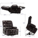 Lift Chair With Heat & Massage, 2 Pockets, 2 Cup Holders, Dual Remote - Wine Red Home Essentials