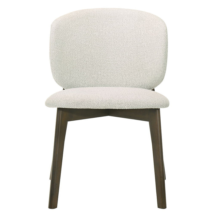Mallin - Side Chair (Set of 2) - Gray Chenille & Walnut ACME