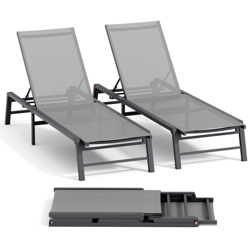 Chaise Lounge Outdoor (Set of 2) Home Essentials