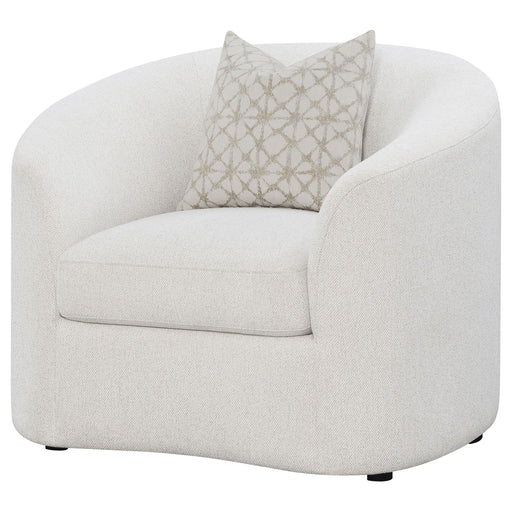Rory - Sloped Arms Chair With Pillow - White Furniture Max