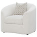 Rory - Sloped Arms Chair With Pillow - White Furniture Max