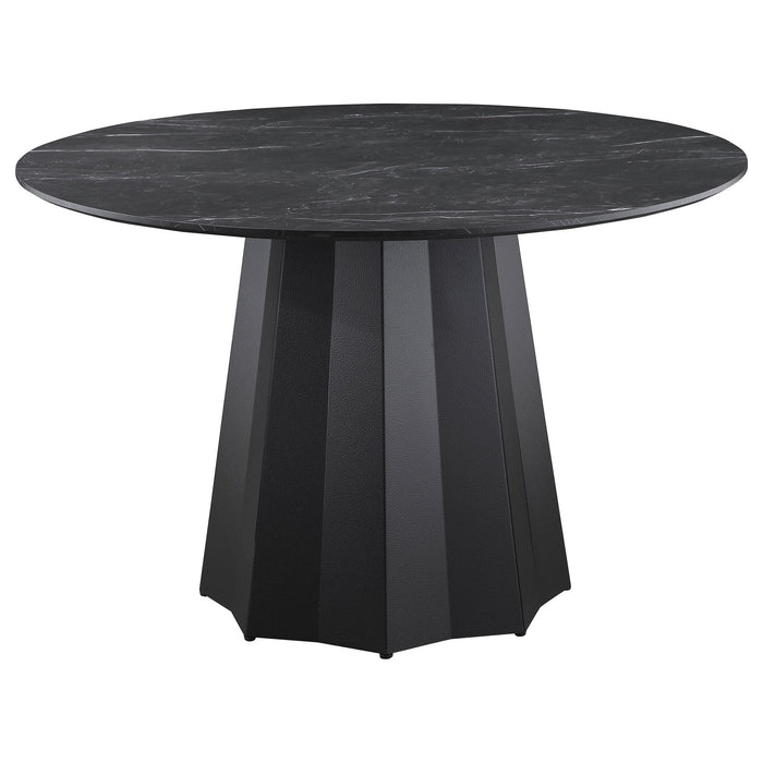 Dorgan - Round Dining Table - Black