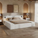 Upholstered Platform Bed Frame With Hidden Storage, Built-In Nightstands & LED Reading Lights Artistry At Home