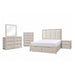 Melissa - 5 Piece Storage Bedroom Set With Padded Headboard Global Furniture USA