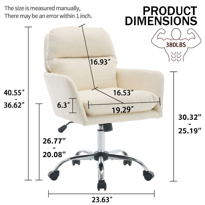 Office Chair With Adjustable Height, Ergonomic Design Home Essentials