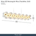Michael Amini Lighting - Brisa 50" Rectangular LED Chandelier - Ocean Blue / Bronze Michael Amini