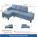 L - Shaped Sectional Sofa With Chaise & Ottoman Home Essentials