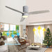 52" 18W LED Ceiling Fan With Dimmable 6 Speed Remote 3 Blade Reversible DC Motor For Living Room - Silver Daily Nest