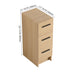 Slim Freestanding Bathroom Storage Cabinet, 3 Drawers - Light Oak Home Essentials