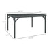 Patio Grape Vine Gazebo Outdoor Pergola With Open Roof For Climbing Plants - Gray Home Essentials
