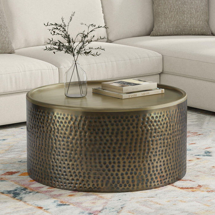 Corbin - Coffee Table - Antique Gold Simpli-Home