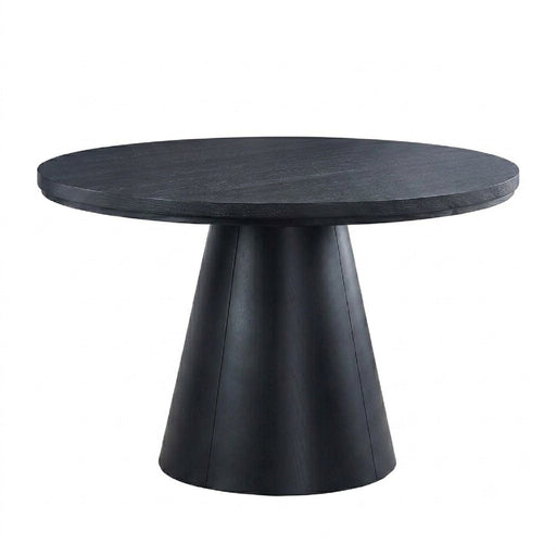 Round Dining Table With Cone Shaped Base - Black Home Essentials