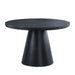 Round Dining Table With Cone Shaped Base - Black Home Essentials