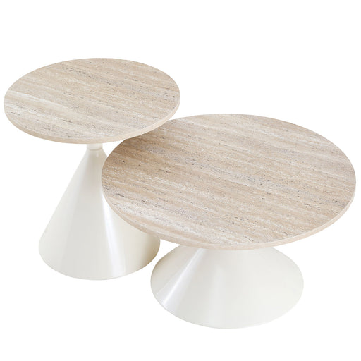 2 Piece Coffee Round Table Set Home Essentials